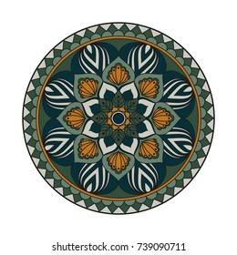 Flower Mandalas. Vintage decorative elements. Oriental pattern, vector illustration. Islam, Arabic, Indian, turkish, pakistan, chinese, ottoman motifs