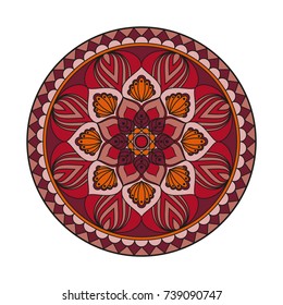 Flower Mandalas. Vintage decorative elements. Oriental pattern, vector illustration. Islam, Arabic, Indian, turkish, pakistan, chinese, ottoman motifs