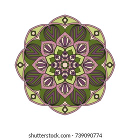 Flower Mandalas. Vintage decorative elements. Oriental pattern, vector illustration. Islam, Arabic, Indian, turkish, pakistan, chinese, ottoman motifs