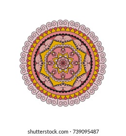 Flower Mandalas. Vintage decorative elements. Oriental pattern, vector illustration. Islam, Arabic, Indian, turkish, pakistan, chinese, ottoman motifs