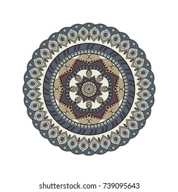 Flower Mandalas. Vintage decorative elements. Oriental pattern, vector illustration. Islam, Arabic, Indian, turkish, pakistan, chinese, ottoman motifs