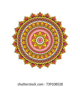 Flower Mandalas. Vintage decorative elements. Oriental pattern, vector illustration. Islam, Arabic, Indian, turkish, pakistan, chinese, ottoman motifs