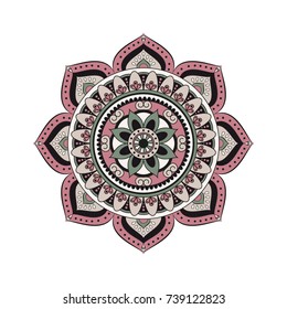 Flower Mandalas. Vintage decorative elements. Oriental pattern, vector illustration. Islam, Arabic, Indian, turkish, pakistan, chinese, ottoman motifs