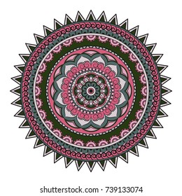 Flower Mandalas. Vintage decorative elements. Oriental pattern, vector illustration. Islam, Arabic, Indian, turkish, pakistan, chinese, ottoman motifs