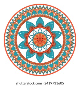 Flower Mandalas,Vector illustration of fabric pattern or geometric flower pattern design,turkish,carpet,textile,fabric,chinese,indian