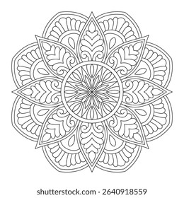 Flower Mandala,vintage decorative elements. oriental pattern, vector illustration, simple mandala art, Design for a wallpaper Paint shirt and tile Sticker Design, vector file