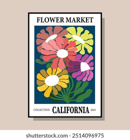 Mercado de flores California poster background 