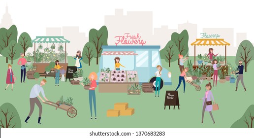 Marketplace Cartoon Images Stock Photos Vectors Shutterstock The power of cartoon marketing. https www shutterstock com image vector flower market poster people selling shopping 1370683283