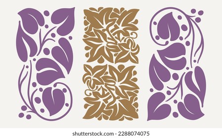Flower market print set. Flower market poster concept template perfect for postcards, wall art, banner etc. Retro 70s, 80s, 90s botanical design.