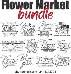 Flower Market Vector Designs Bundle
