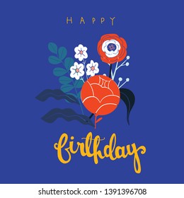 Flower meadow  background colorful vector