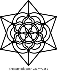 Flower mehndi pattern for Henna drawing and tattoo.Mandala coloring book simple and basic for beginners, seniors and children. 
