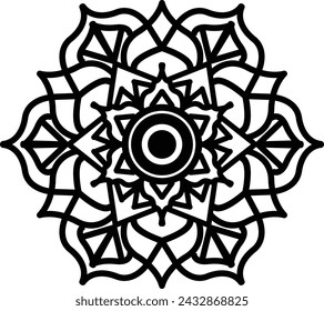 Blumen Mehndi Muster für Henna Zeichnung und Tattoo.Mandala Malbuch einfach und einfach für Anfänger, Senioren und Kinder. 