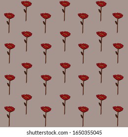 Flower mid century Background, vektor illustration
