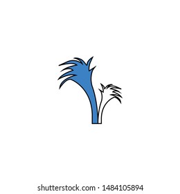 Flower minimal line icon vector