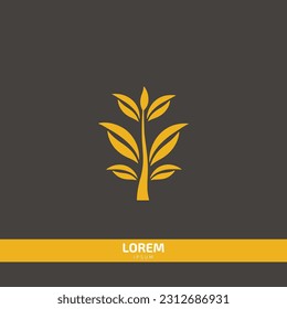 Flower minimal logo icon template