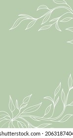 Flower minimal poster. Hand drawn line wild flowers and leaves. Herbal and meadow plant, modern wall art floral decor. Wedding invitation template. Vector contemporary botanical illustration