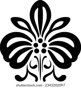 Flower - Minimalist and Flat Logo - Vector illustration