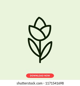 Flower modern vector style. Flower icon concept. Flower icon for web and app.
