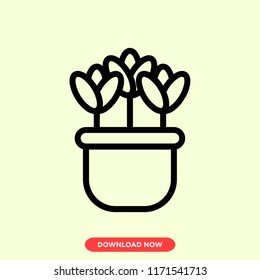 Flower modern vector style. Flower icon concept. Flower icon for web and app.