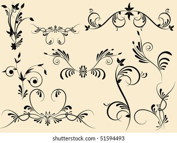 flower monogram decoratively romantically abstraction illustration