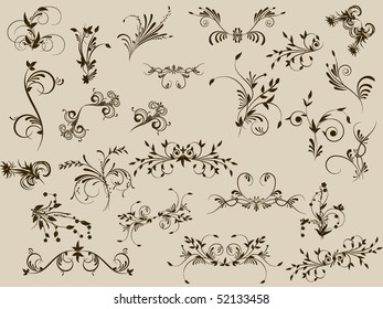 flower monogram decoratively romantically abstraction illustration