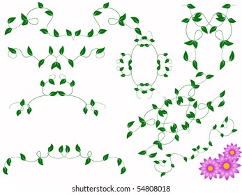 flower monogram decoratively romantically abstraction illustration