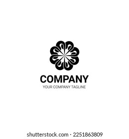 flower monogram logo, means beautiful, graceful, natural. suitable for businesses or companies in the field of spa, cosmetics, jewelry, agency, health, fashion, yoga, communication,