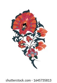 Flower motif bunch design white white background