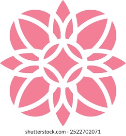 flower motif design element, flower icon