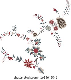 Flower motif illustration vector art
