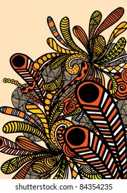 flower motif illustration/vector