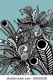 flower motif illustration/vector