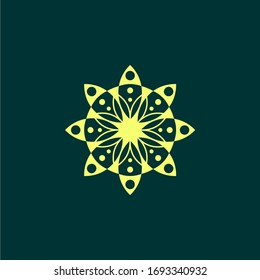 flower motif logo simple , clean and neat.