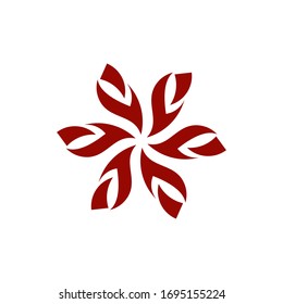 flower motif logo simple , clean and neat.