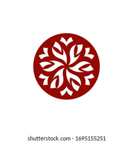 logo con motivos florales simple, limpio y limpio.