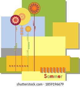Flower motif with a place to write text.