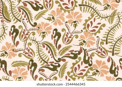  flower motif seamless pattern for background, motif, fabric, cover, etc