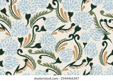  flower motif seamless pattern for background, motif, fabric, cover, etc