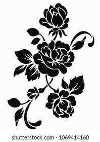 Flower motif sketch for design