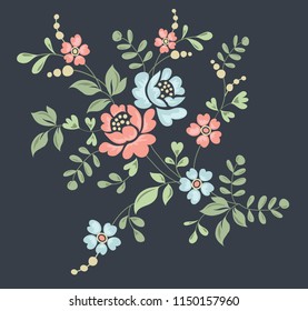 Flower motif sketch for design