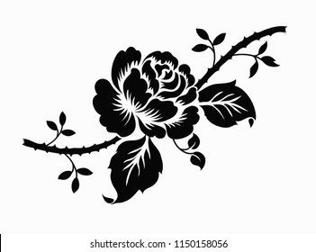 Flower Stencil Images, Stock Photos & Vectors | Shutterstock