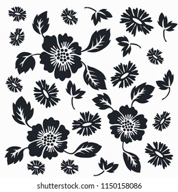 Flower motif sketch for design