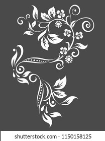 Flower motif sketch for design