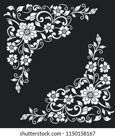 Dibujo de motivos de flor para el diseño