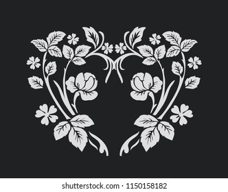 Flower motif sketch for design