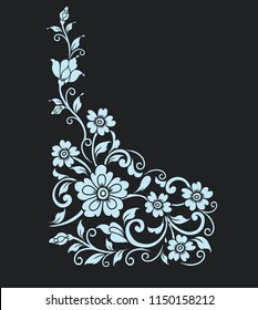 Flower motif sketch for design