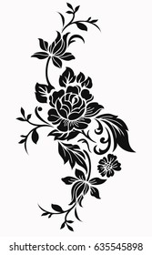 Flower motif sketch for design
