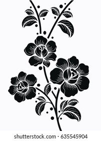 Flower motif sketch for design
