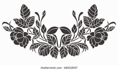 Flower motif sketch for design
